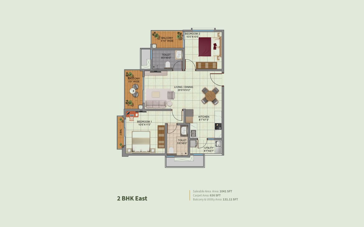 3 BHK Floor Plan